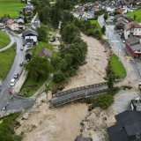 Lundi, les secouristes tentaient toujours de dégager des axes de passage en direction des localités les plus isolées frappées par les inondations en Slovénie (archives).